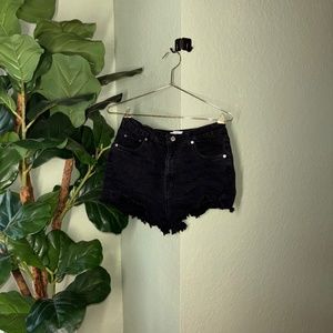 Black Jean Shorts